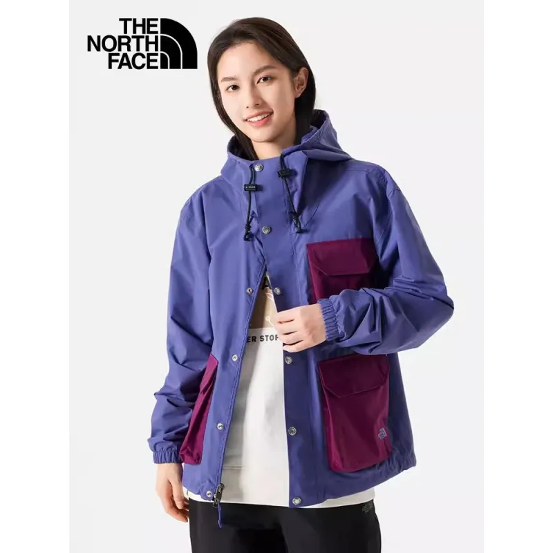 THE NORTH FACE City Outdoor Collection Outdoor Hiking Waterproof And Windproof Windbreaker Jacket Men's Purple-3