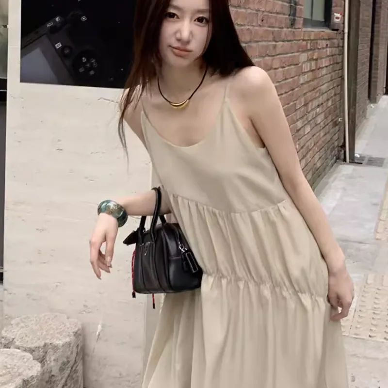 FORNI Slip Dresses Women's Khaki-2