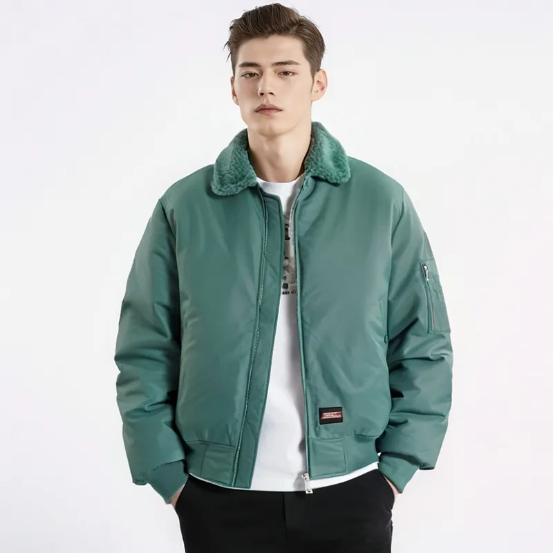 Supreme Dickies Fur Collar Bomber Jacket Green-6