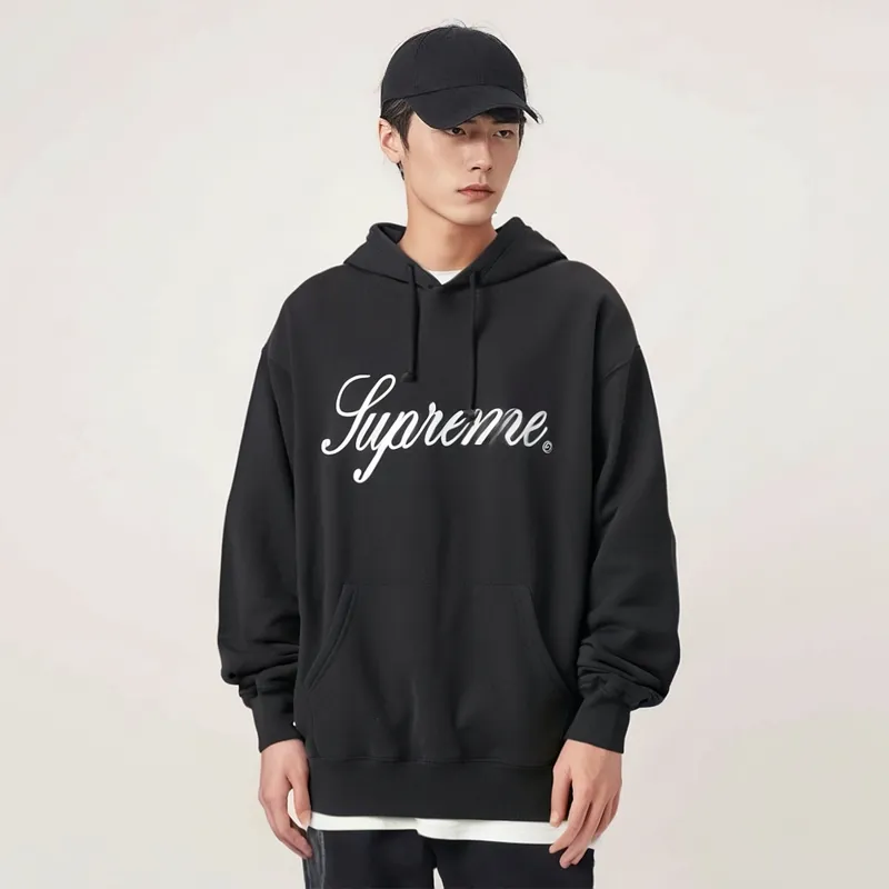 Supreme Raised Script Hooded Sweatshirt-4