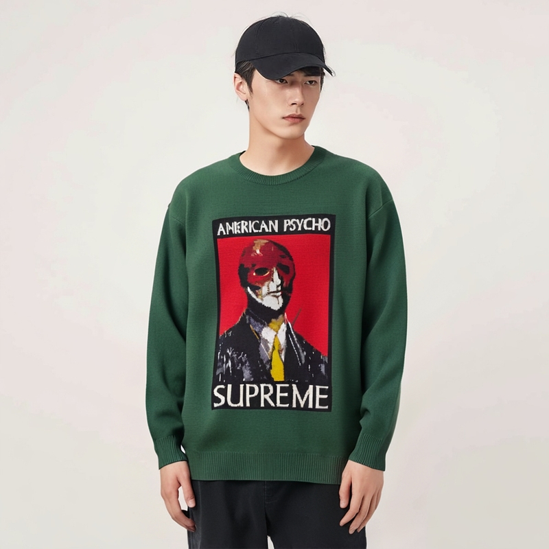 Supreme American Psycho Sweater Black Men's - FW23 - US