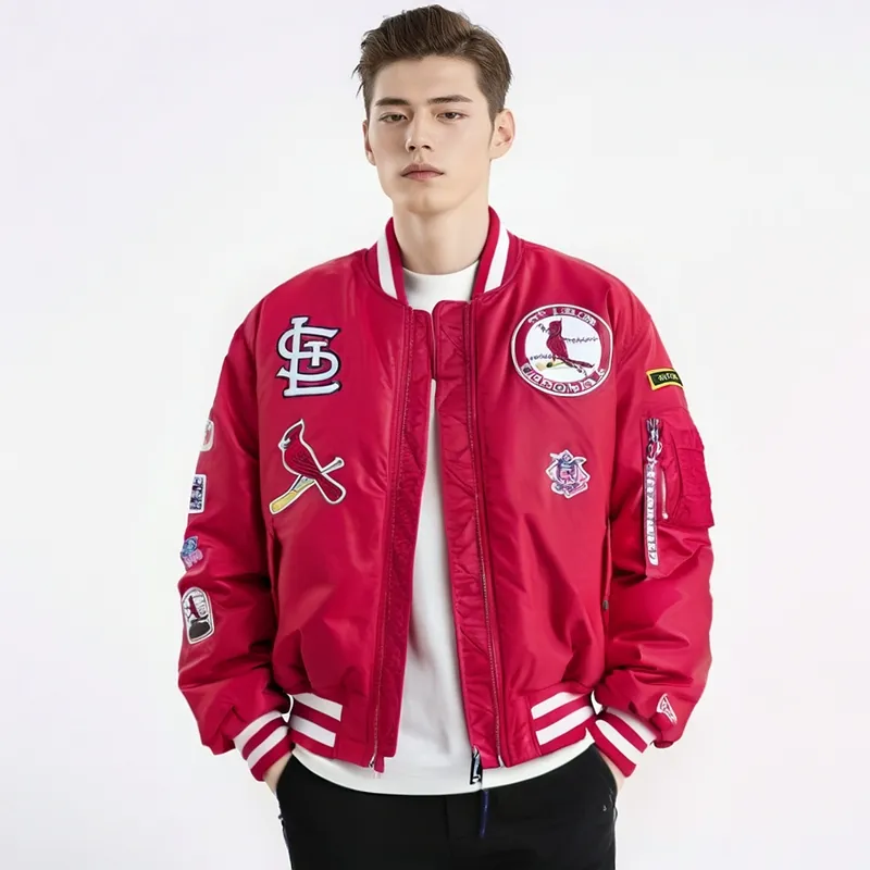 New Era Jackets Unisex Red-4