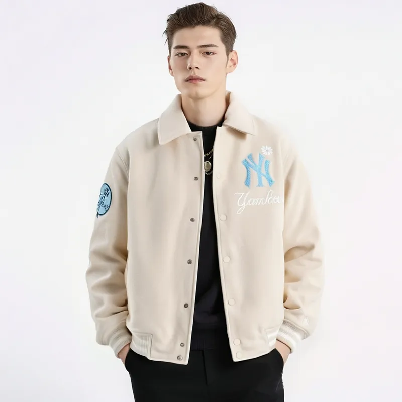 New Era Jackets Unisex Ecru-3