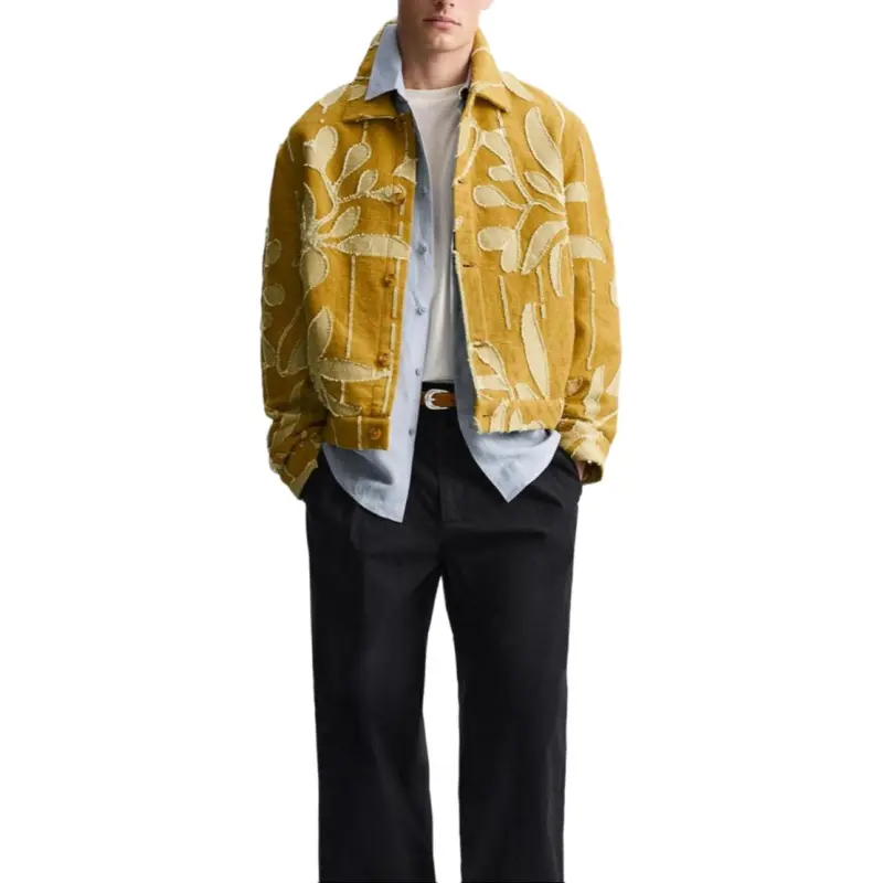 ZARA Jackets Coats Men's Mustard-4