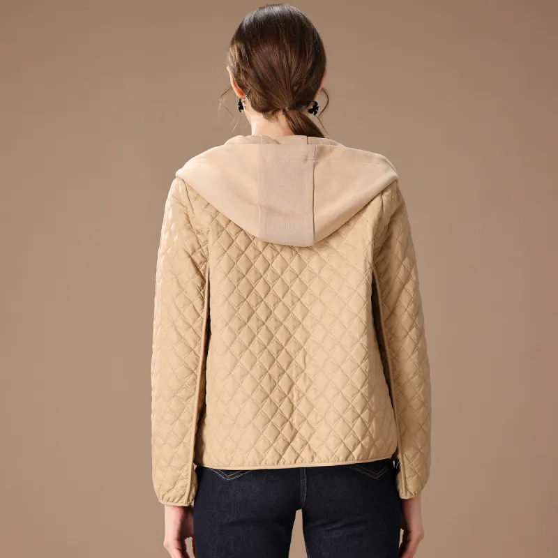 FENHONGMALI Puffer Jacket Women's Cocoa Apricot-1