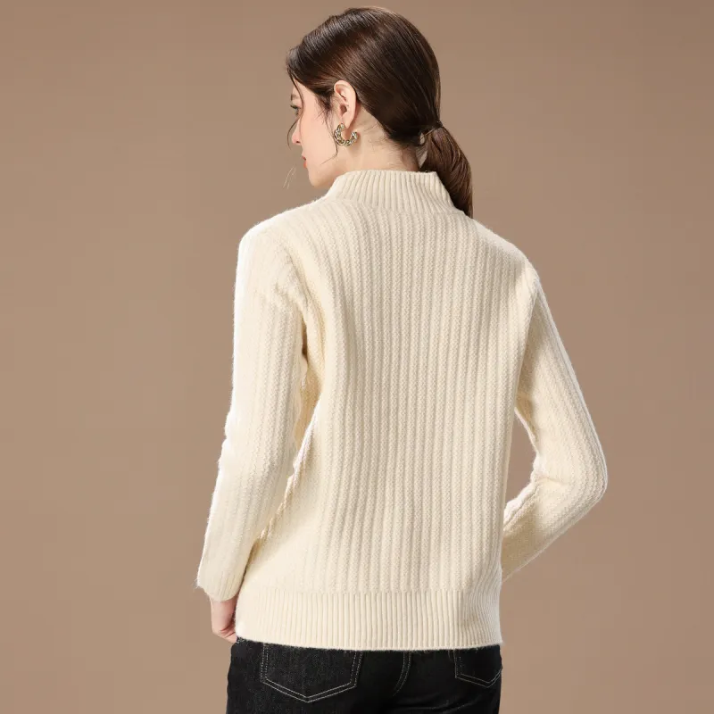 FENHONGMALI Knitwear Women's Beige-4