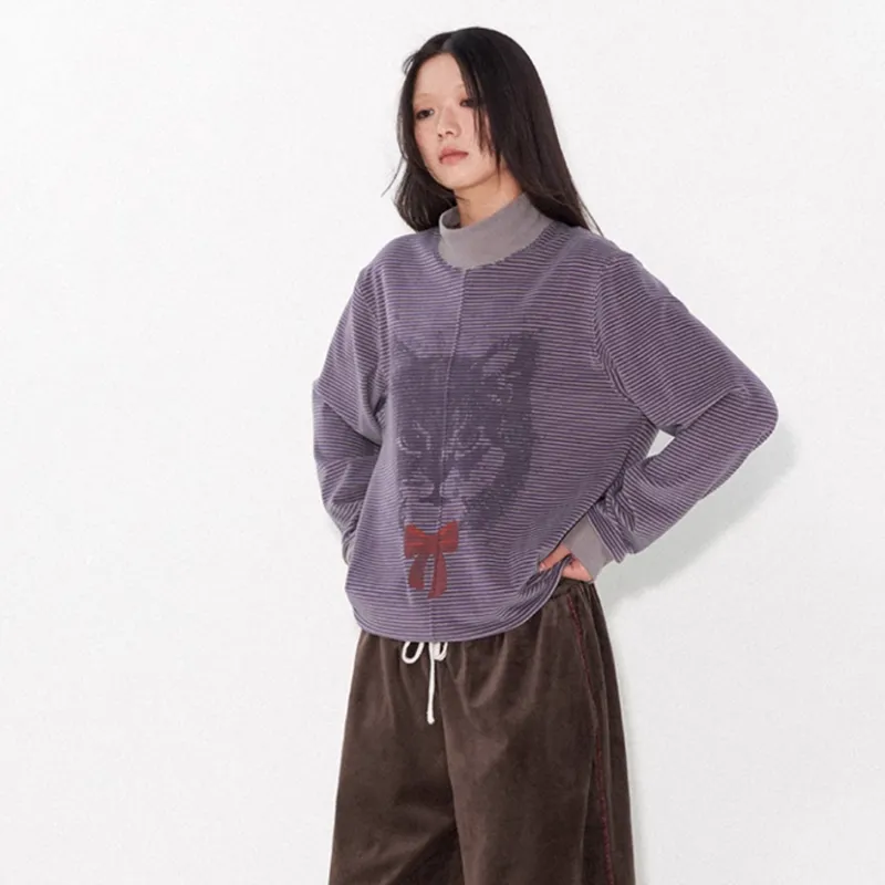 WULISHAONIAN T Shirt Unisex Gray Purple-4