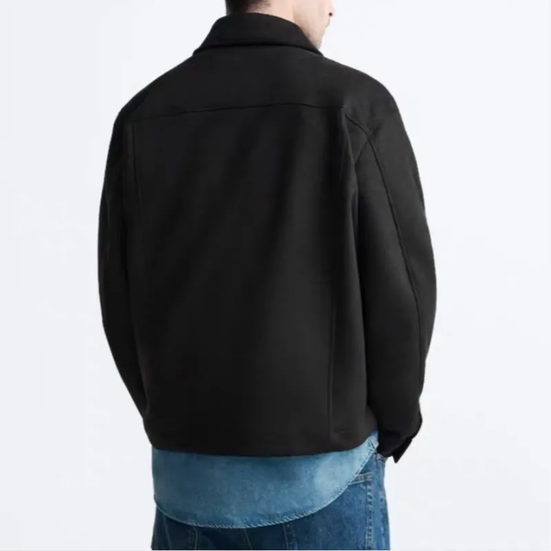 ZARA Jackets Men Black-4