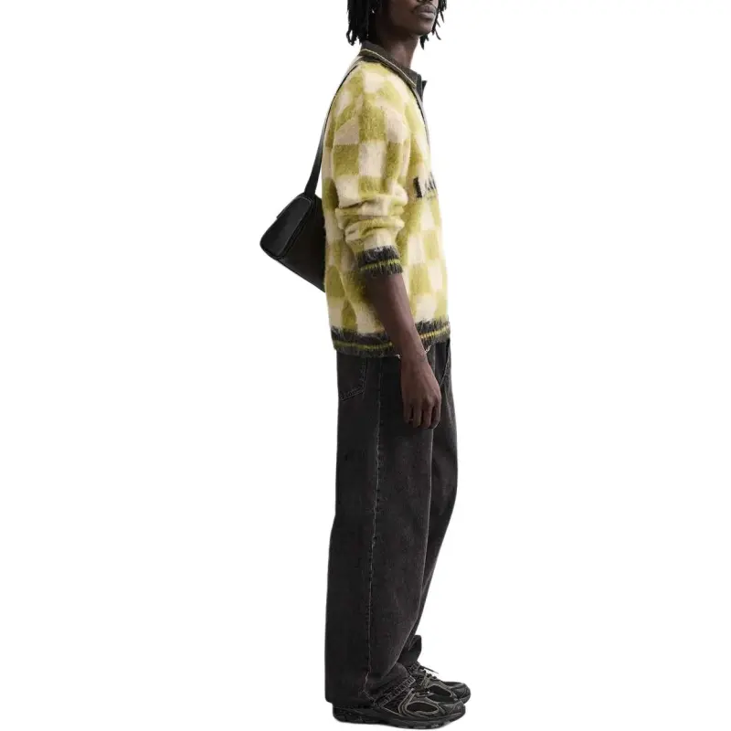 ZARA Polo Shirt Men's Yellow Green-3