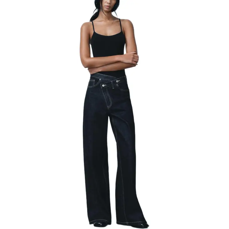 ZARA Trf Jeans Women's Dark Blue-2