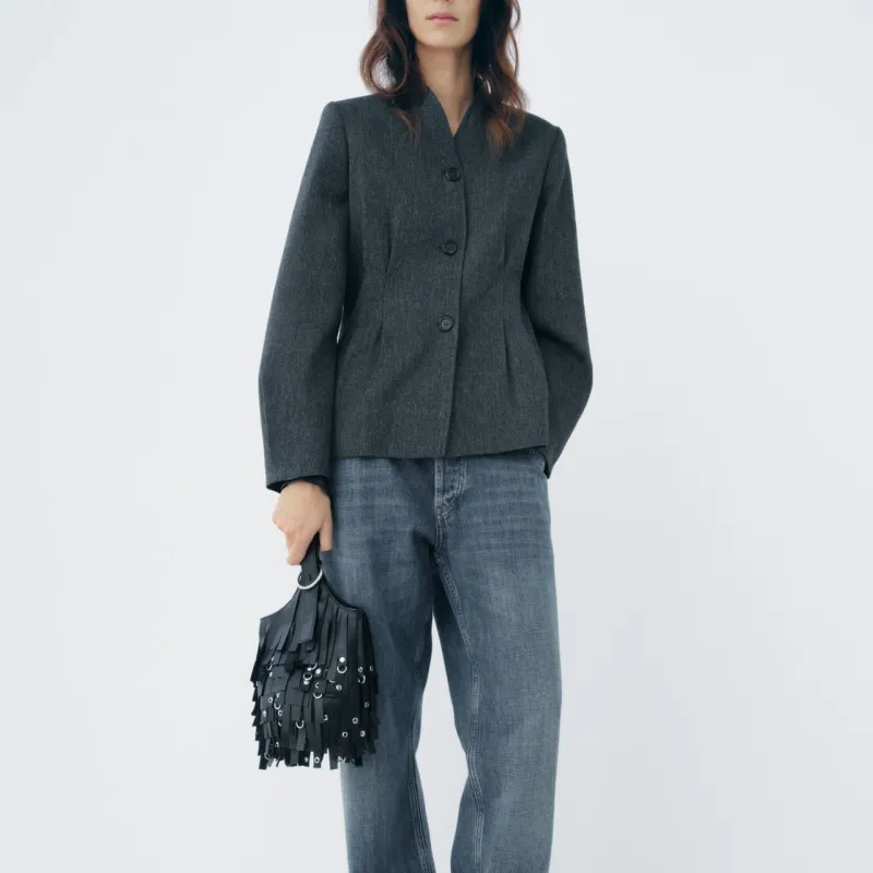 ZARA ZW Series Business Suit Women's Gray-2