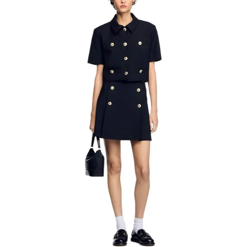 Sandro Pleated Mini Skirt-2
