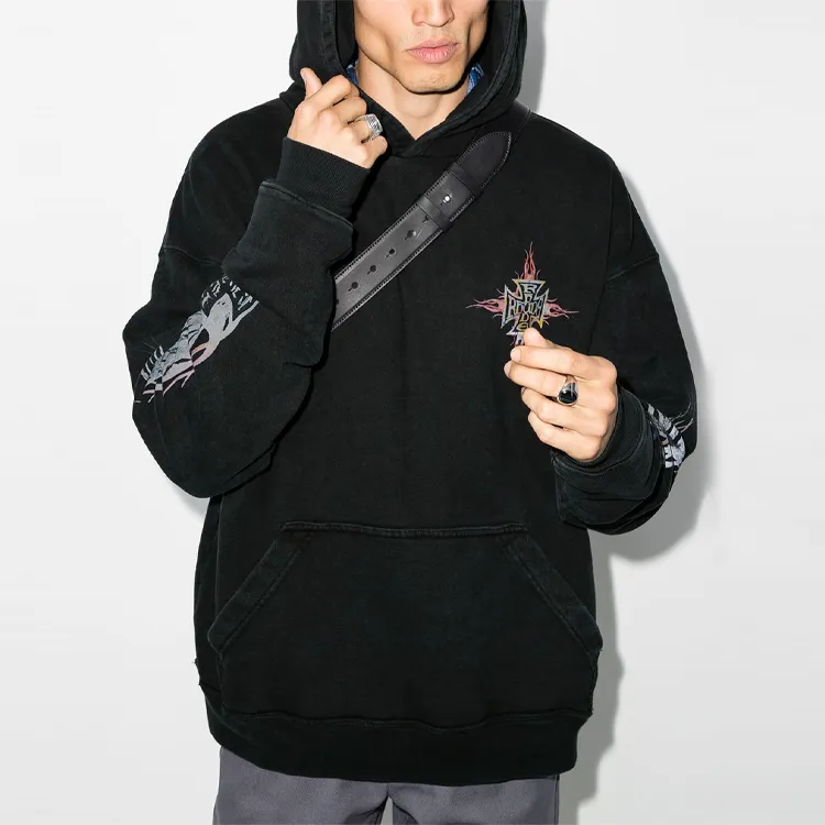 RHUDE Neon Flame Hoodie-2