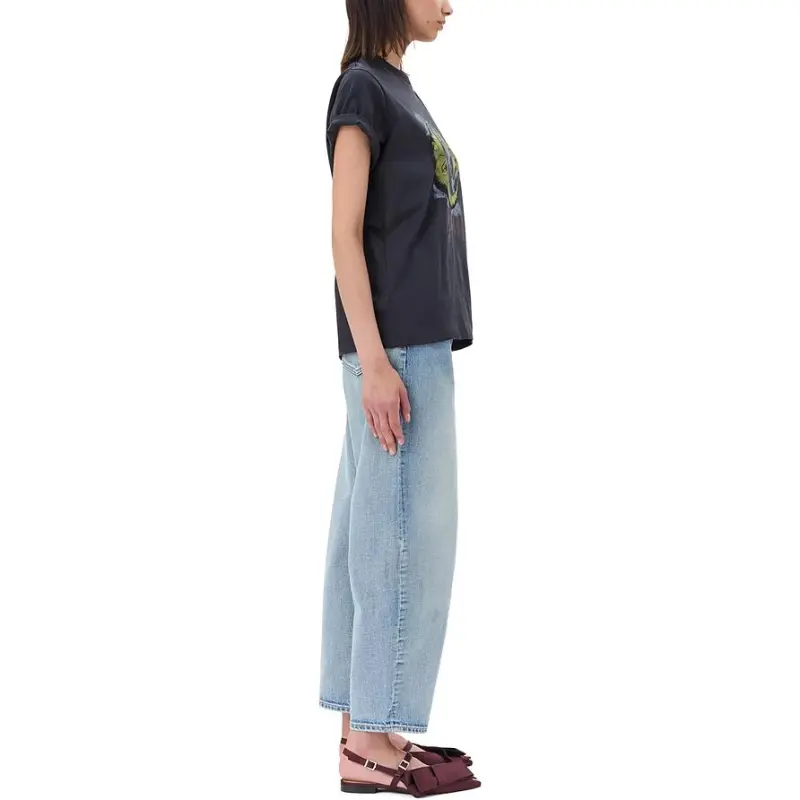 GANNI Graphic Printed Crewneck T Shirt-2