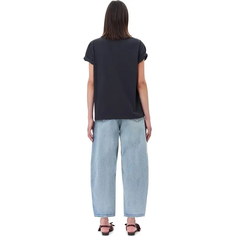 GANNI Graphic Printed Crewneck T Shirt-1