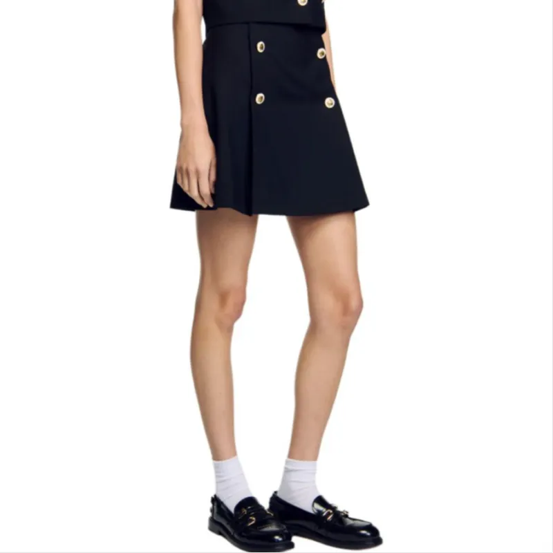 Sandro Pleated Mini Skirt-3