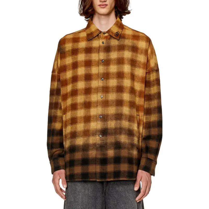 DIESEL Shirts Men Brown-2