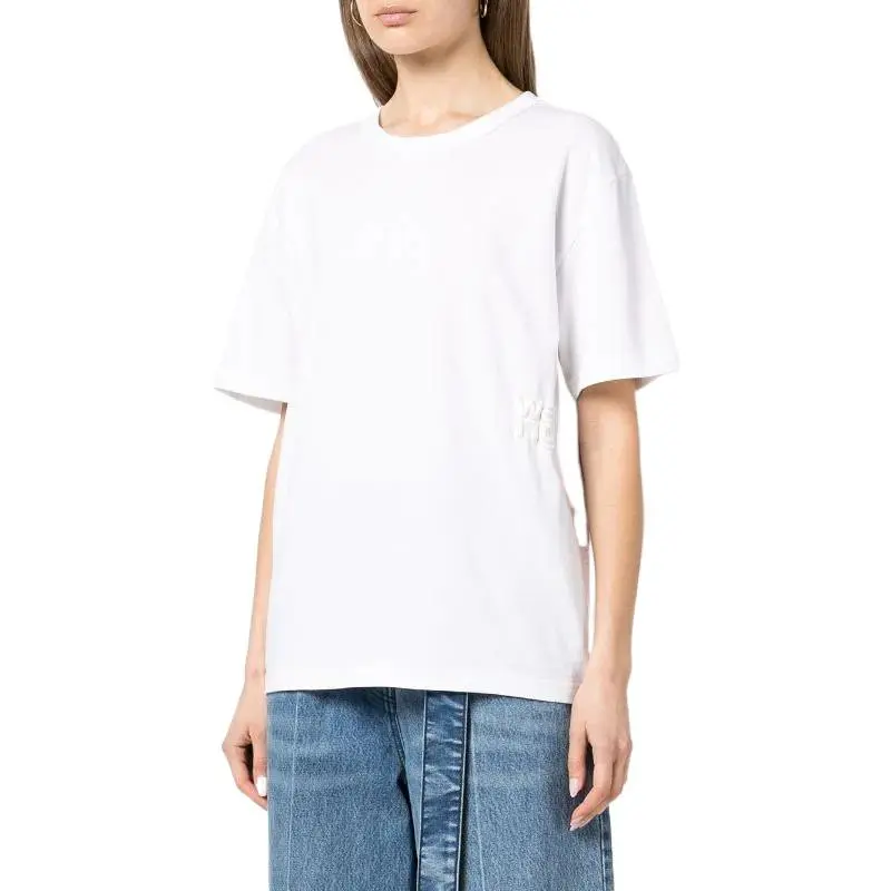 Alexander Wang Essential Jersey Puff Logo Ss Tee White-2