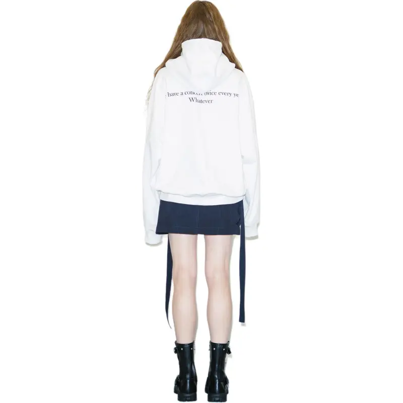 JOEGUSH Big Font Rockstar Hoodie Sweatshirt Unisex White/White-4