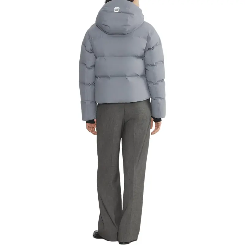 ARITZIA The Super Puff2OTM Shorty - RainstopTM Down Jacket Women's Shady Blue-1