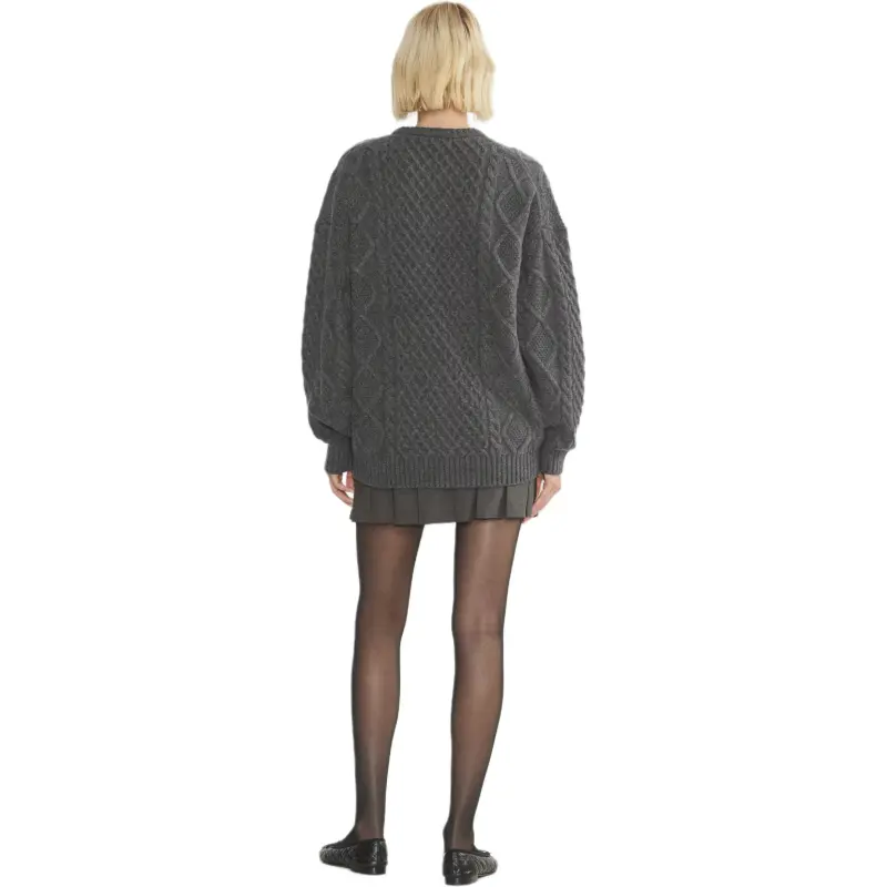 ARITZIA Sunday Best Peggy Sweater Sweater Women's Heather Charcoal/Stone Phoebe Zhennan Charcoal-3