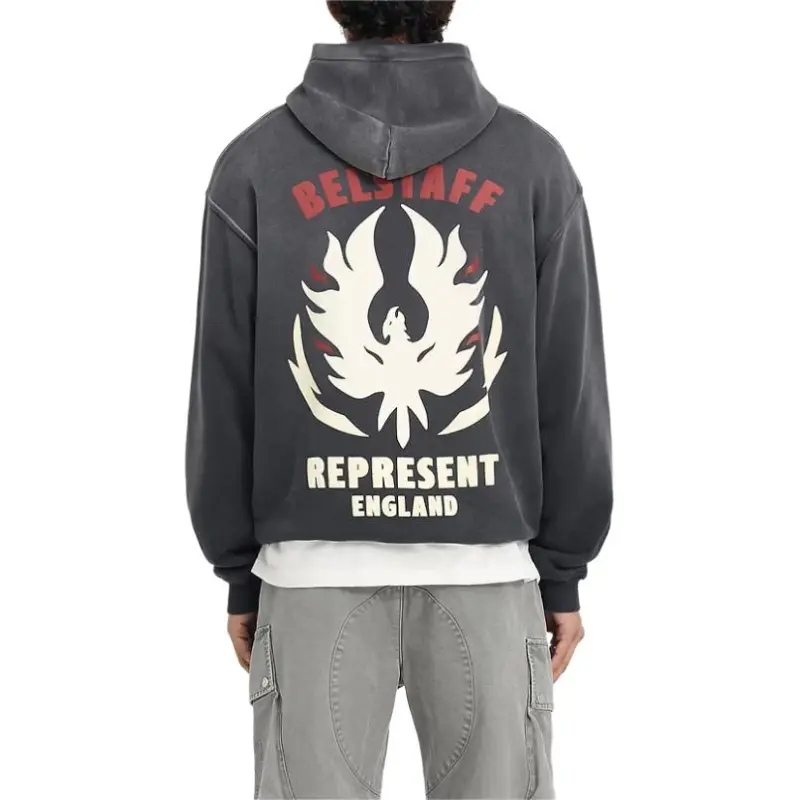 Belstaff X REPRESENT Belstaff Collaboration Sweatshirts Men Black-2
