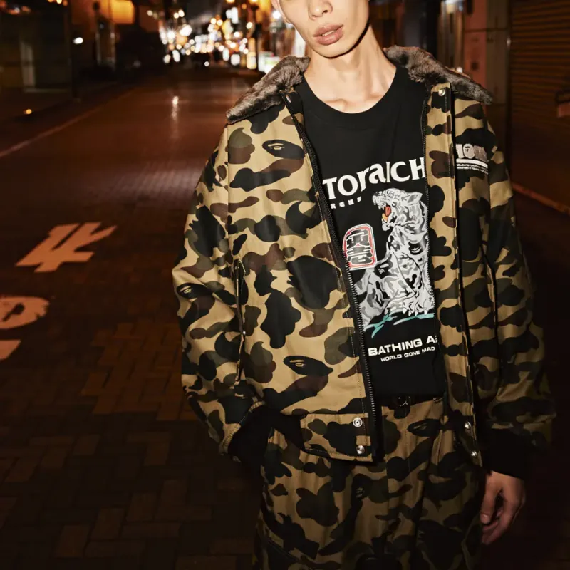 A BATHING APE TORAICHI Collaboration Jackets Unisex Green-2