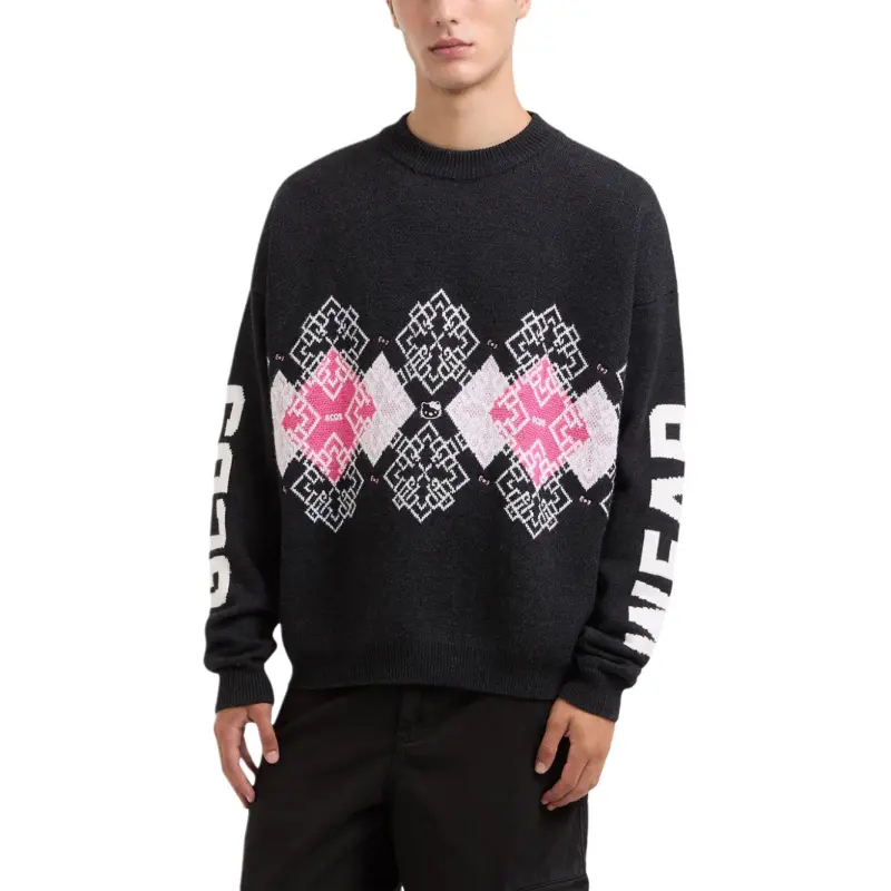 GCDS Hello Kitty Embroidered Argyle Jacquard Jumper-2