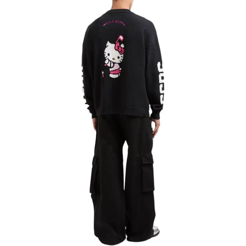 GCDS Hello Kitty Embroidered Argyle Jacquard Jumper-3