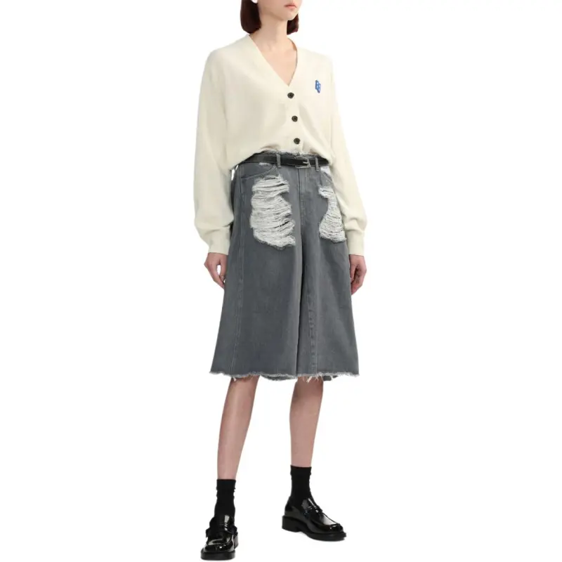 ADER ERROR Tetris-appliqué Fine-knit Cardigan-2