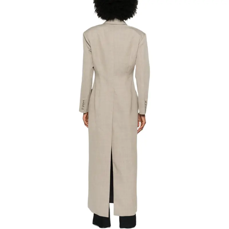 NANUSHKA Ferris Leather And Twill Suiting Coat-1
