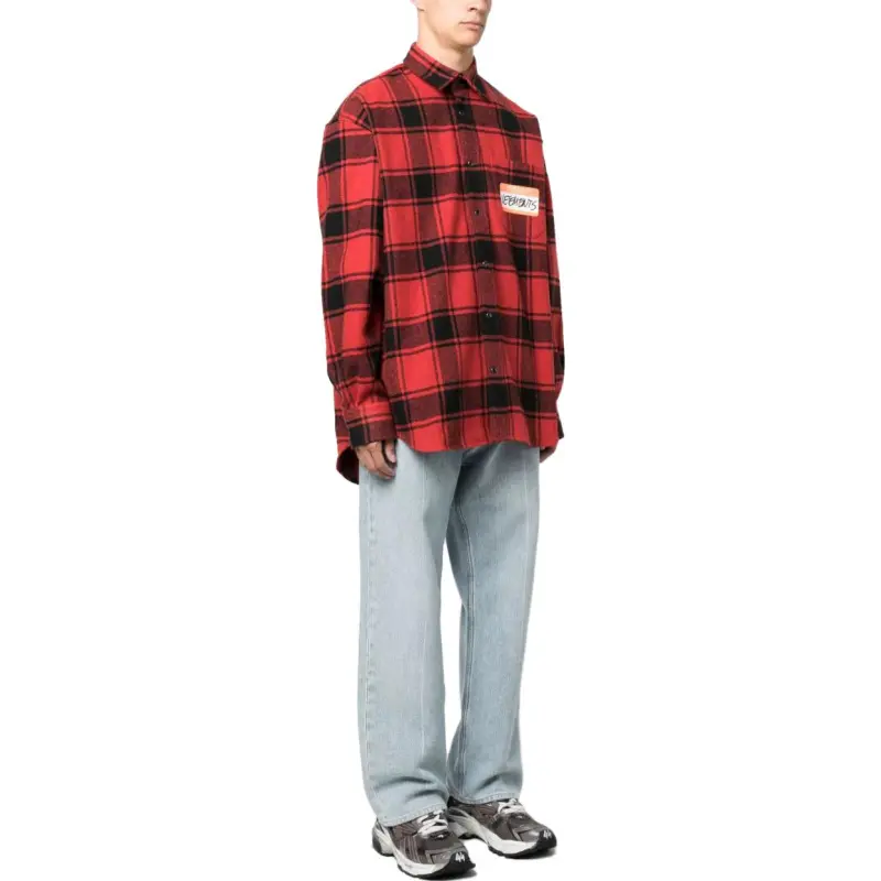 Vetements Shirts Men Red-4
