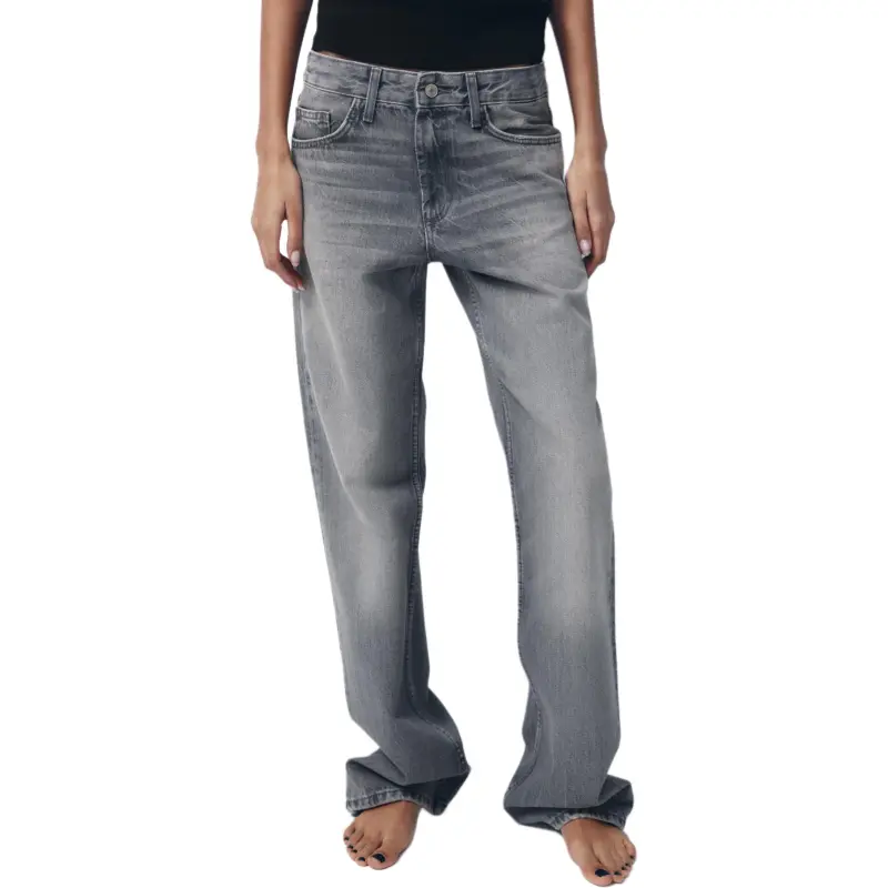 ZARA Trf Jeans Women's Gray-3