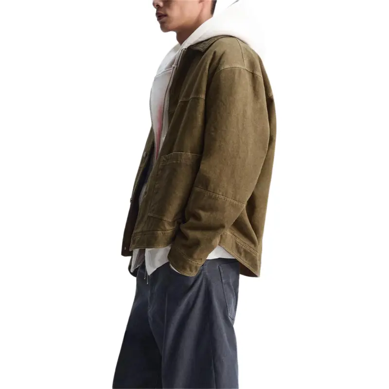 ZARA New Year Jackets Men Washed Green-2