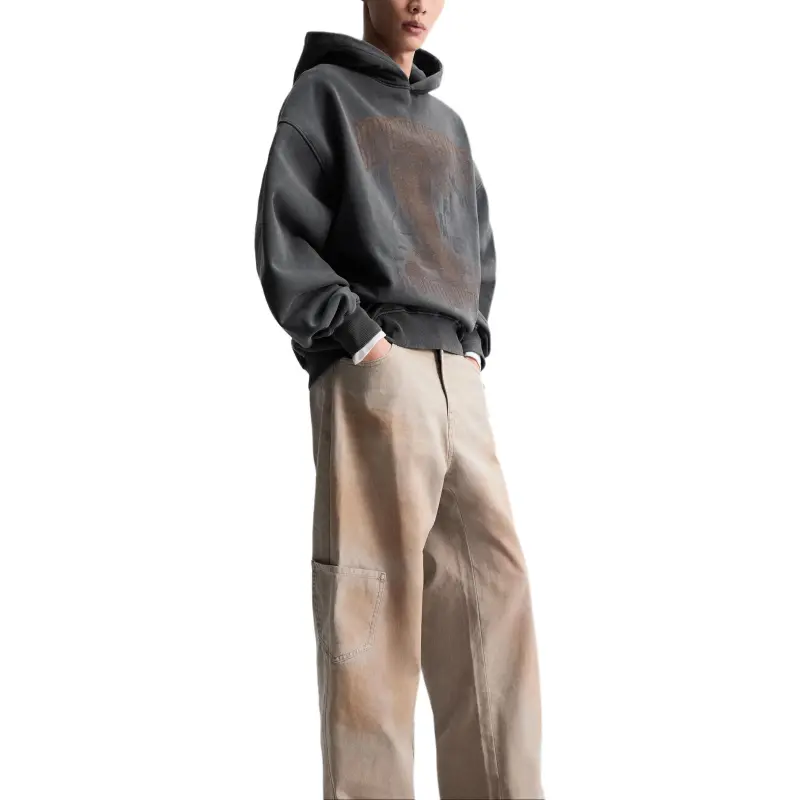 ZARA New Year Sweatshirts Men Coal Gray-5