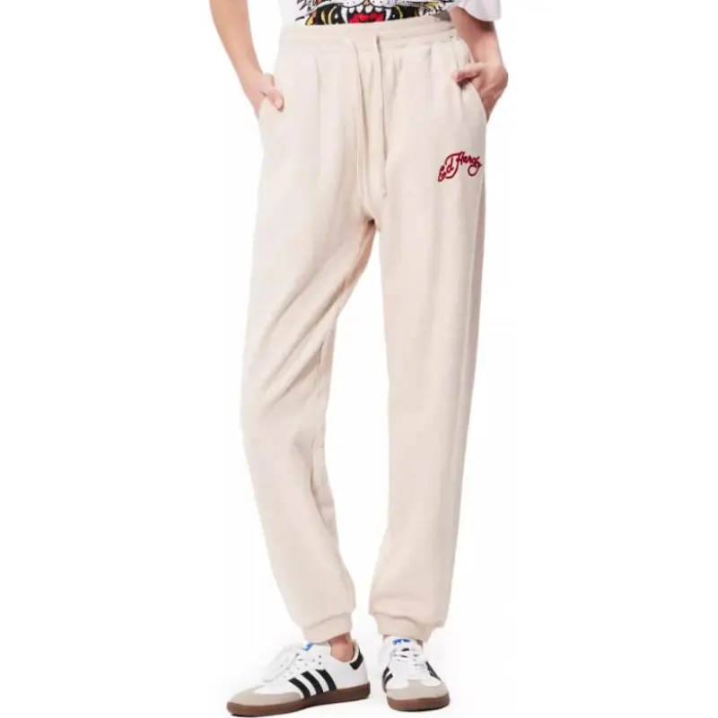 Ed Hardy FW24 Casual Pants Women's Almond-2