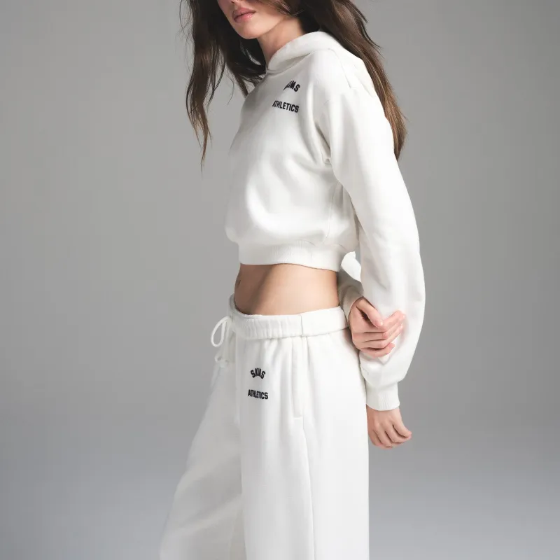 SKIMS SS25 COTTON FLEECE CLASSIC STRAIGHT LEG PANT Casual Pants Women's MARBLE GRAPHIC/Marble Pattern-3