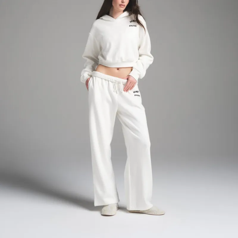 SKIMS SS25 COTTON FLEECE CLASSIC STRAIGHT LEG PANT Casual Pants Women's MARBLE GRAPHIC/Marble Pattern-2