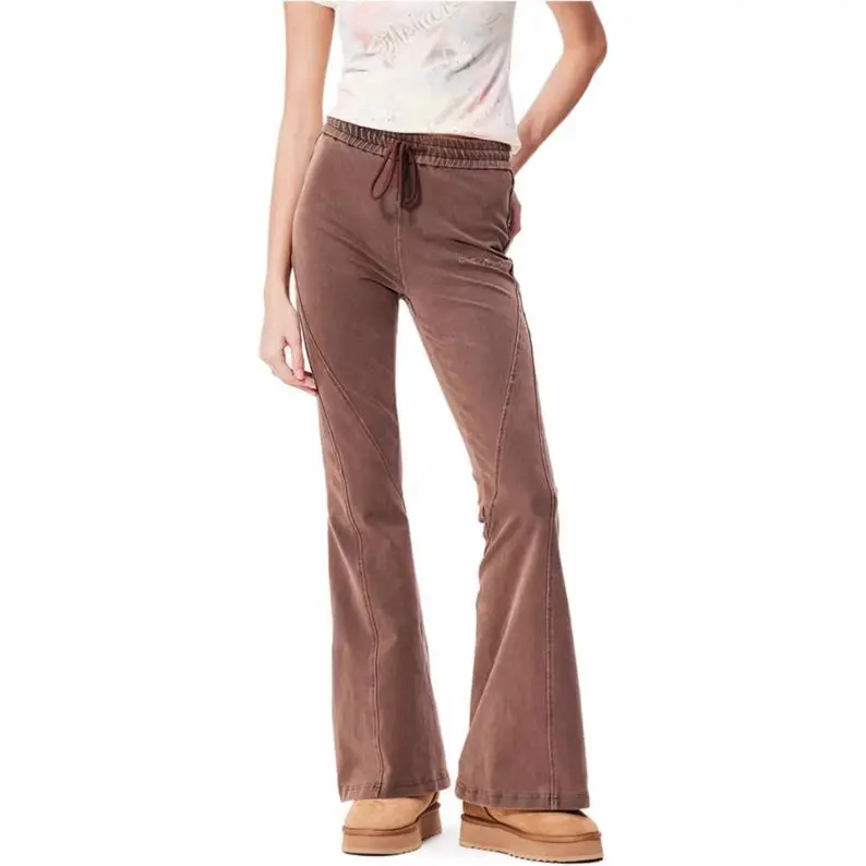 Ed Hardy FW24 Casual Pants Women's Ice Mocha Brown-3