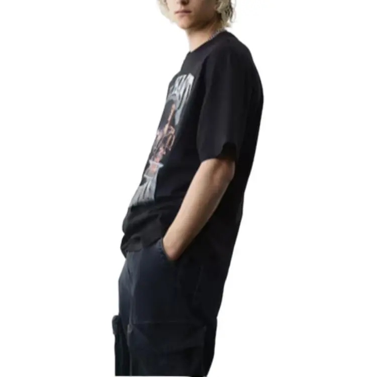 H&M T-Shirt Men's Black People/Roaming Chorus-1
