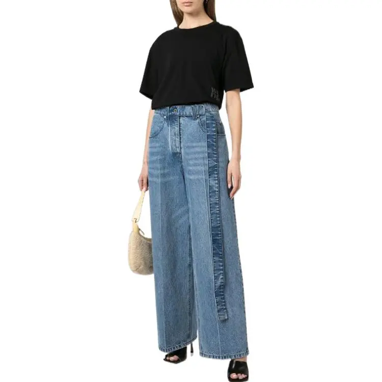 T By Alexander Wang Essential Jersey Puff Logo Shrunk Tee Black-3