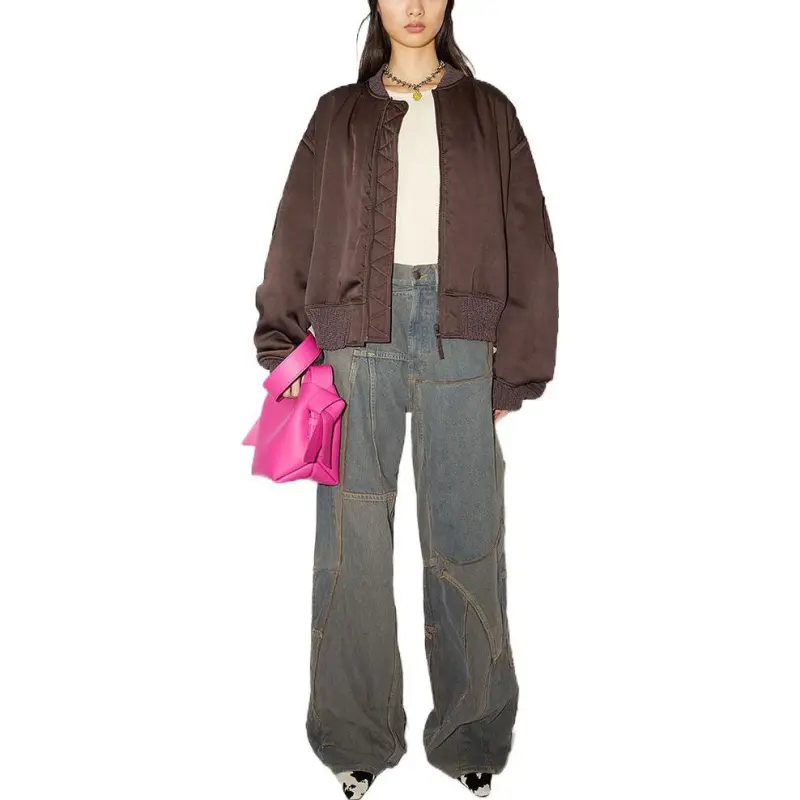 Acne Studios Cropped Coats Women's Brown-1