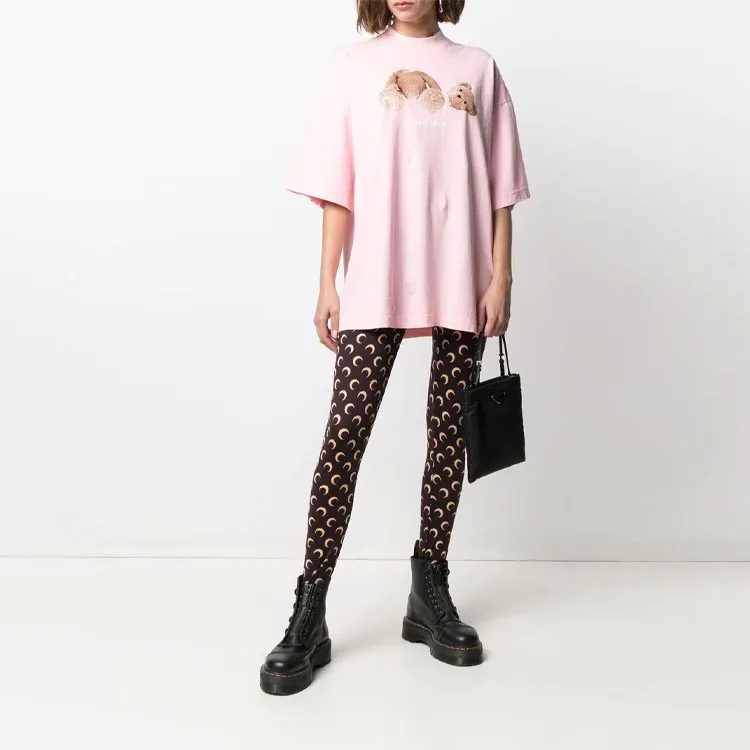 PALM ANGELS Teddy Print Tee Pink-3