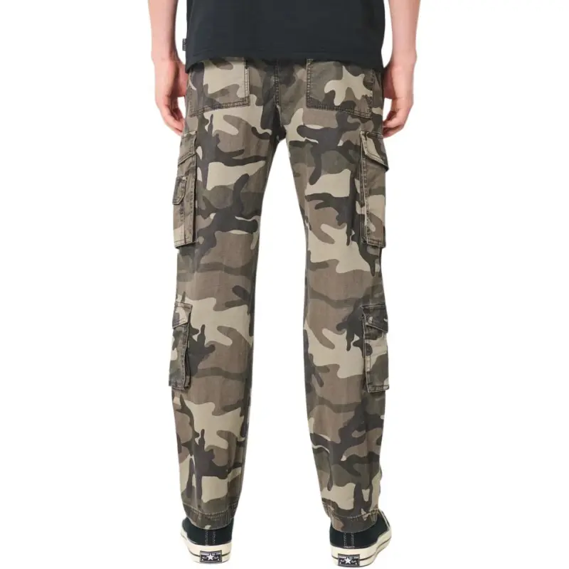 Hollister Cargo Pants Men's Brown Camouflage-2