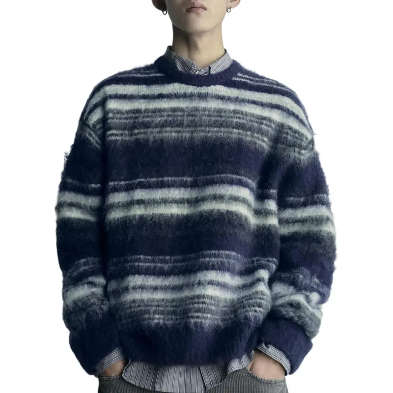 ZARA Sweaters Men Blue-2