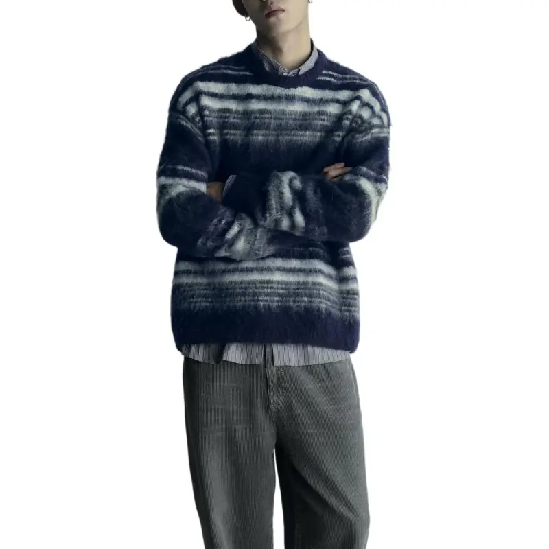 ZARA Sweaters Men Blue-3
