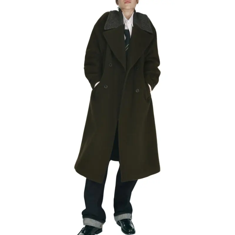 ZARA ZW Series Coats Women's Olive Green-2
