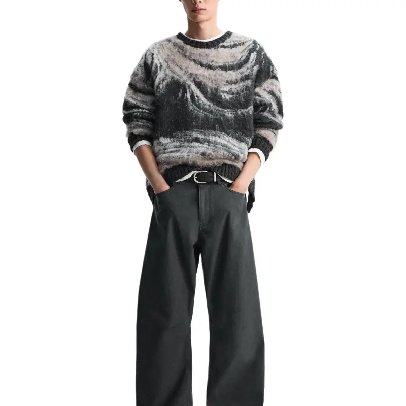 ZARA Sweaters Men Gray-4