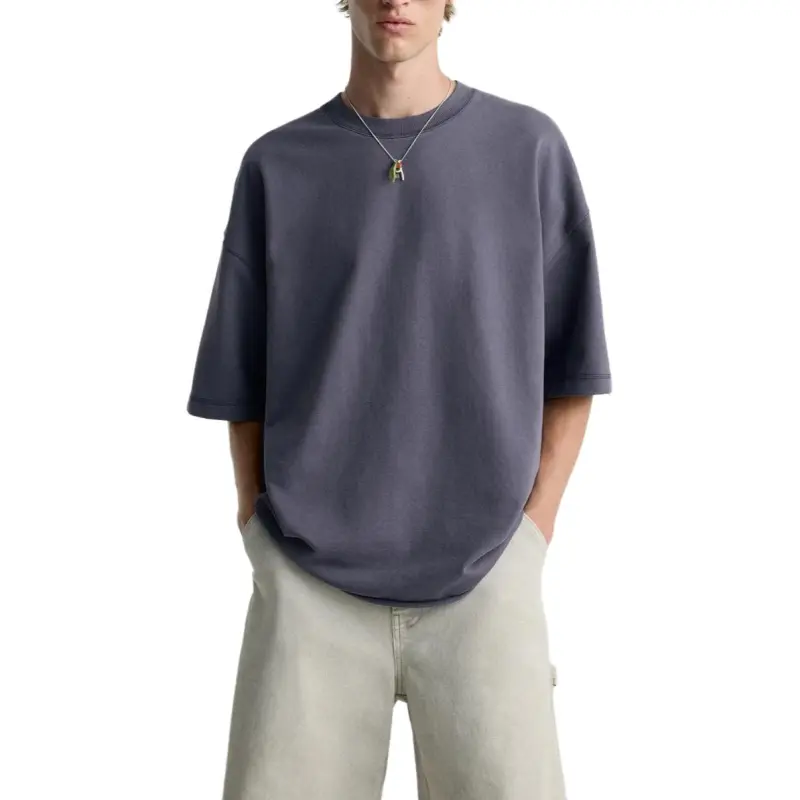 ZARA T Shirts Men Purple-3