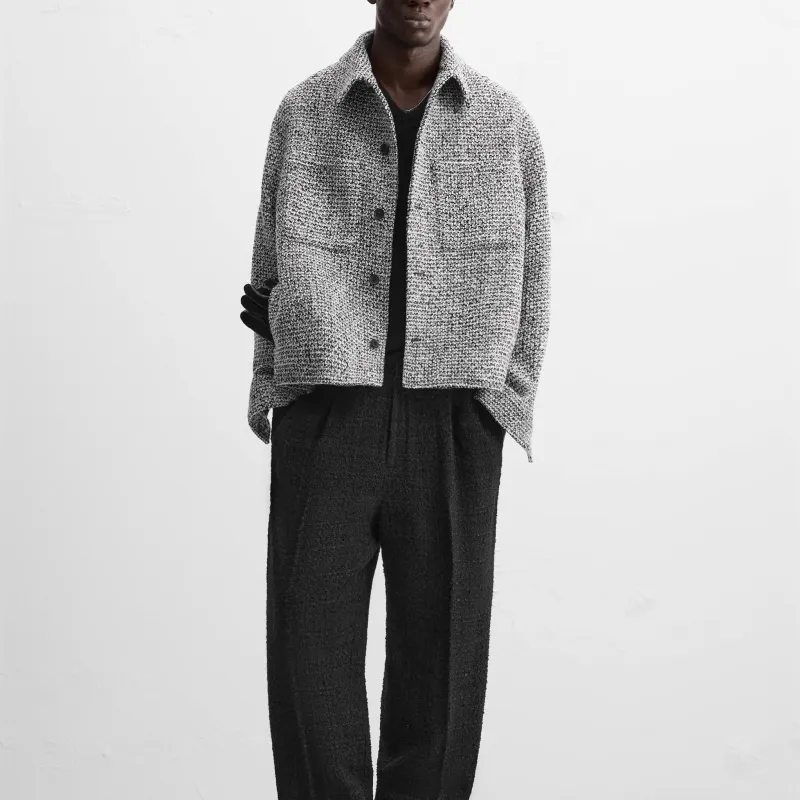 ZARA Jackets Coats Men's Black/White-3